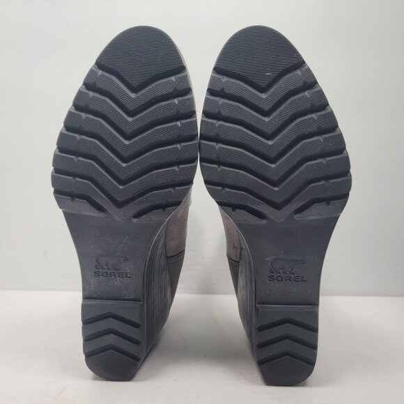 Sorel After Hours Women's Gray Suede Wedge Ankle Boots US Size 9.5 - Picture 9 of 10